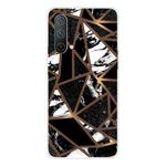 For OnePlus Nord CE 5G Marble Pattern Shockproof TPU Protective Case(Rhombus Black)