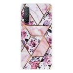 For OnePlus Nord CE 5G Marble Pattern Shockproof TPU Protective Case(Rhombus Rose)