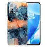 For OnePlus Nord N200 5G Marble Pattern Shockproof TPU Protective Case(Abstract Blue)