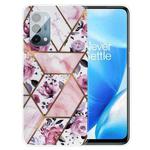 For OnePlus Nord N200 5G Marble Pattern Shockproof TPU Protective Case(Rhombus Rose)