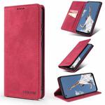 For Samsung Galaxy A02s TAOKKIM Retro Matte PU Horizontal Flip Leather Case with Holder & Card Slots(Red)