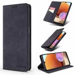 For Samsung Galaxy A32 4G / A32 Lite TAOKKIM Retro Matte PU Horizontal Flip Leather Case with Holder & Card Slots(Black)