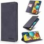 For Samsung Galaxy A41 TAOKKIM Retro Matte PU Horizontal Flip Leather Case with Holder & Card Slots(Black)