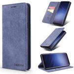 For Samsung Galaxy S9 TAOKKIM Retro Matte PU Horizontal Flip Leather Case with Holder & Card Slots(Blue)
