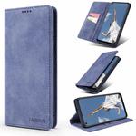 For Samsung Galaxy S20+ TAOKKIM Retro Matte PU Horizontal Flip Leather Case with Holder & Card Slots(Blue)
