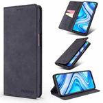 For Xiaomi Redmi Note 9S / Note 9 Pro TAOKKIM Retro Matte PU Horizontal Flip Leather Case with Holder & Card Slots(Black)