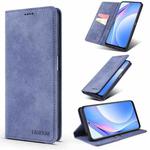 For Xiaomi Redmi Note 9T TAOKKIM Retro Matte PU Horizontal Flip Leather Case with Holder & Card Slots(Blue)