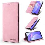 For Xiaomi Redmi Note 10 Pro / Note 10 Pro Max TAOKKIM Retro Matte PU Horizontal Flip Leather Case with Holder & Card Slots(Pink)