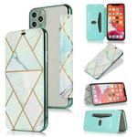 Bronzing Plating PU + TPU Horizontal Flip Leather Case with Holder & Card Slot For iPhone 11 Pro(Green)