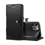 For iPhone 12 / 12 Pro Calf Texture Buckle Horizontal Flip Leather Case with Holder & Card Slots & Wallet(Black)