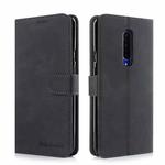 For OnePlus 7 / 7 Pro Diaobaolee Pure Fresh Texture Horizontal Flip Leather Case, with Holder & Card Slot & Wallet & Photo Frame(Black)