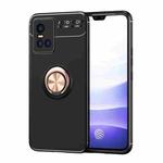 For vivo S10 Metal Ring Holder 360 Degree Rotating TPU Case(Black Gold)