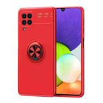 For Samsung Galaxy A22 4G Metal Ring Holder 360 Degree Rotating TPU Case(Red)