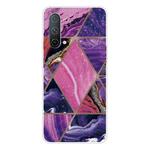 For OnePlus Nord CE 5G Abstract Marble Pattern TPU Protective Case(Dark Purple)