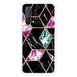 For OnePlus Nord CE 5G Abstract Marble Pattern TPU Protective Case(Purple Black)