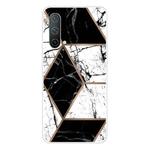 For OnePlus Nord CE 5G Abstract Marble Pattern TPU Protective Case(Black and White)