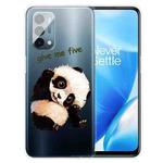 For OnePlus Nord N200 5G Colored Drawing Pattern High Transparent TPU Protective Case(Tilted Head Panda)