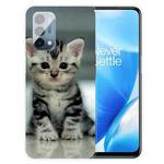 For OnePlus Nord N200 5G Colored Drawing Pattern High Transparent TPU Protective Case(Sitting Cat)