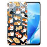 For OnePlus Nord N200 5G Colored Drawing Pattern High Transparent TPU Protective Case(Multiple Corgis)