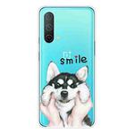 For OnePlus Nord CE 5G Colored Drawing Clear TPU Protective Case(Pinch Face Dog)