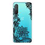 For OnePlus Nord CE 5G Colored Drawing Clear TPU Protective Case(Black Rose)