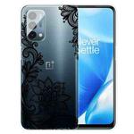 For OnePlus Nord N200 5G Colored Drawing Clear TPU Protective Case(Black Rose)