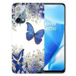 For OnePlus Nord N200 5G Colored Drawing Clear TPU Protective Case(White Flower Butterfly)