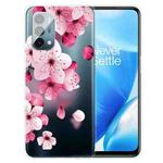 For OnePlus Nord N200 5G Colored Drawing Clear TPU Protective Case(Cherry Blossoms)