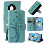 For Huawei Mate 40 Embossed Lucky Tree Horizontal Flip Leather Case with Holder & Card Slot & Wallet & Lanyard(Green)