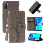 For Huawei Mate 40 Lite / Maimang 9 Embossed Lucky Tree Horizontal Flip Leather Case with Holder & Card Slot & Wallet & Lanyard(Grey)