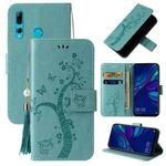 For Honor 10 Lite Embossed Lucky Tree Horizontal Flip Leather Case with Holder & Card Slot & Wallet & Lanyard(Green)