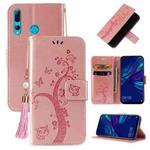 For Honor 10 Lite Embossed Lucky Tree Horizontal Flip Leather Case with Holder & Card Slot & Wallet & Lanyard(Rose Gold)