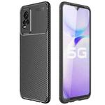 For vivo Y73 5G Carbon Fiber Texture Shockproof TPU Case(Black)