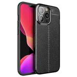 For iPhone 13 Pro Litchi Texture TPU Shockproof Case (Black)