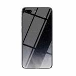 Starry Sky Painted Tempered Glass TPU Shockproof Protective Case For iPhone 8 Plus / 7 Plus(Starry Sky Crescent)