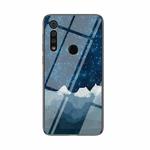 For Motorola Moto G8 Play Starry Sky Painted Tempered Glass TPU Shockproof Protective Case(Star Chess Rob)