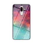 For Nokia 7 Plus Starry Sky Painted Tempered Glass TPU Shockproof Protective Case(Colorful Starry Sky)