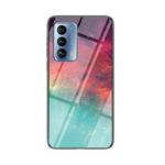 For Meizu 18 Starry Sky Painted Tempered Glass TPU Shockproof Protective Case(Colorful Starry Sky)