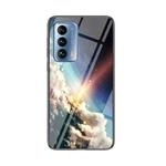 For Meizu 18 Starry Sky Painted Tempered Glass TPU Shockproof Protective Case(Bright Starry Sky)