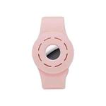 Anti-scratch Shockproof Silicone Bracelet Strap Protective Cover Case For AirTag(Pink)