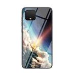 For Google Pixel 4 XL Starry Sky Painted Tempered Glass TPU Shockproof Protective Case(Bright Stars)