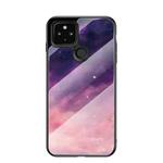 For Google Pixel 4a 5G Starry Sky Painted Tempered Glass TPU Shockproof Protective Case(Dream Sky)
