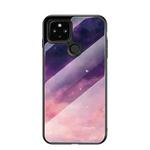 For Google Pixel 5 Starry Sky Painted Tempered Glass TPU Shockproof Protective Case(Dream Sky)