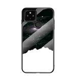For Google Pixel 5 XL Starry Sky Painted Tempered Glass TPU Shockproof Protective Case(Cosmic Starry Sky)
