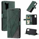 For OPPO Realme V13 5G Skin Feel Splicing Horizontal Flip Leather Case with Holder & Card Slots & Wallet & Photo Frame(Green)