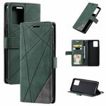 For OPPO Realme 8 4G Skin Feel Splicing Horizontal Flip Leather Case with Holder & Card Slots & Wallet & Photo Frame(Green)