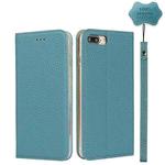 Litchi Genuine Leather Phone Case For iPhone 7 Plus / 8 Plus(Sky Blue)