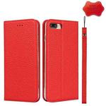 Litchi Genuine Leather Phone Case For iPhone 7 Plus / 8 Plus(Red)