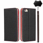 Litchi Genuine Leather Phone Case For iPhone 6 Plus & 6s Plus(Black)