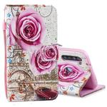 For Redmi Note 8 Colored Drawing Pattern Horizontal Flip PU Leather Case with Holder & Card Slots & Wallet & Lanyard(Rose Tower)